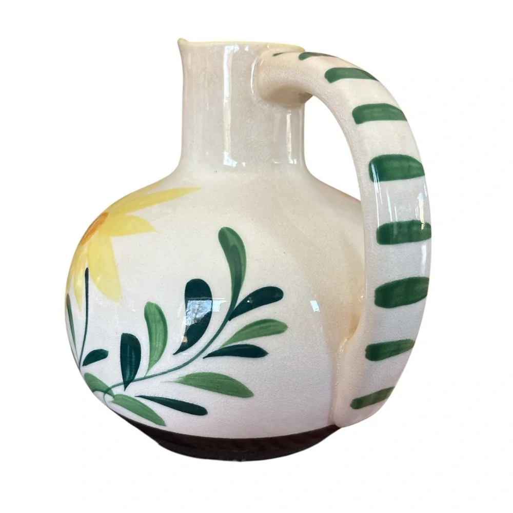 Vintage Nasco Hand Painted Floral Pitcher From Japan - Picture 2 of 7